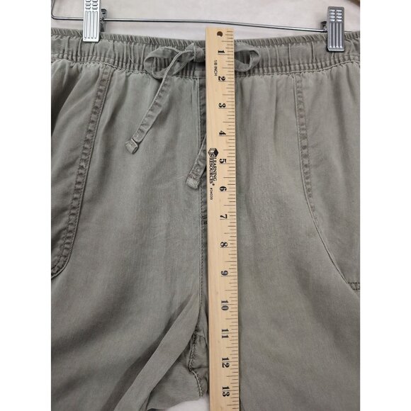 C&C California Cargo Jogger Pants Women L Green Minimalist Travel Elastic Wasit - Picture 12 of 13